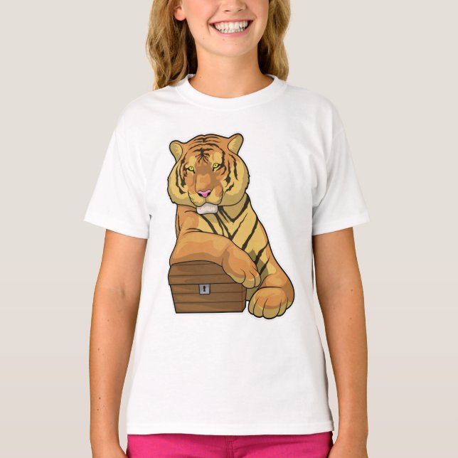 T-shirt Poitrine au trésor de tigre (Devant)