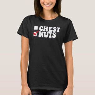 T-shirt Poitrine Noix Famille Allumettes Marrons Noël Cou