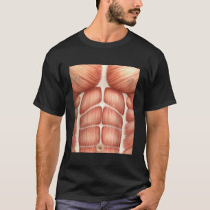 T-shirt Poitrine Six Pack Abs Muscles Anatomie costume