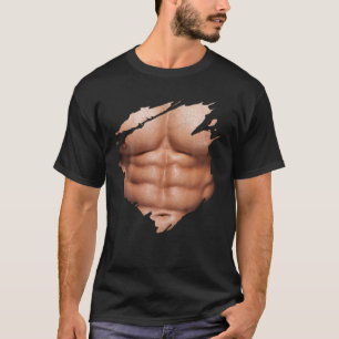 T-shirt Poitrine Six Pack Muscles Abs Bodybuilder