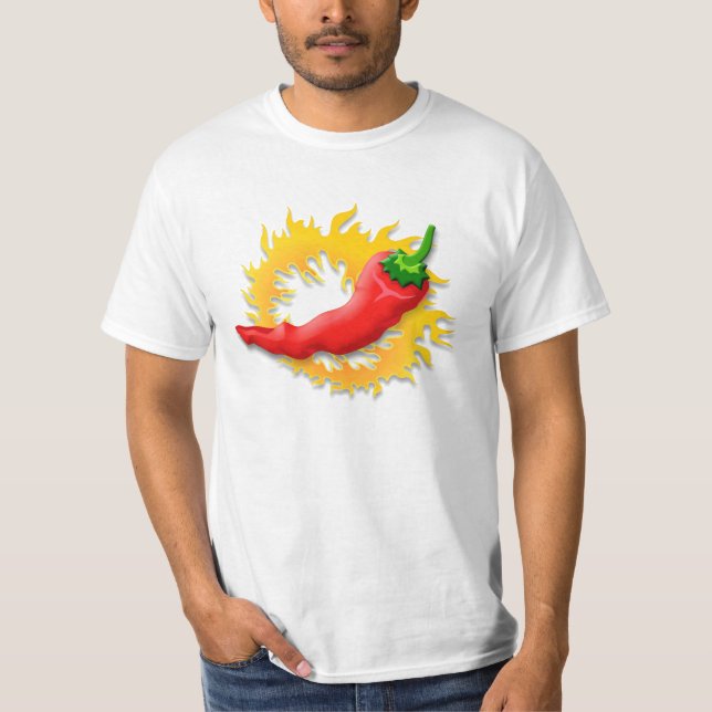 T-shirt Poivre avec flamme (Devant)