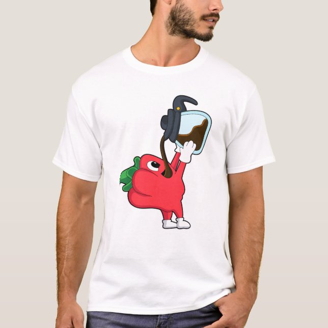 T-shirt Poivre avec pot de café (Devant)