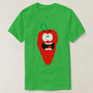 T-shirt Poivre de piment d'un rouge ardent criard