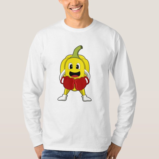 T-shirt Poivre en boîte avec gants de boxe (Devant)