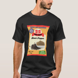 T-shirt Poivre Noir Drôle Costume Lazy Escouade épice