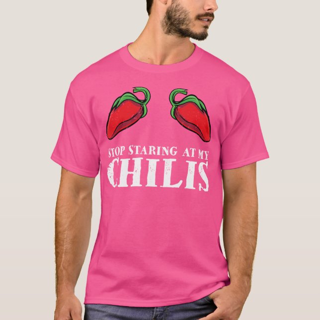 T-shirt Poivre Rouge Nourriture épicée Chaude Drôle Arrête (Devant)