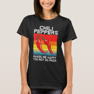 T-shirt Poivrons Retro Chili Rouge Chaud Pimenté Manger Me