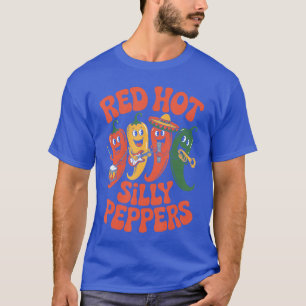 T-shirt Poivrons Silly Chauds Bande De Chili Drôle Dessin