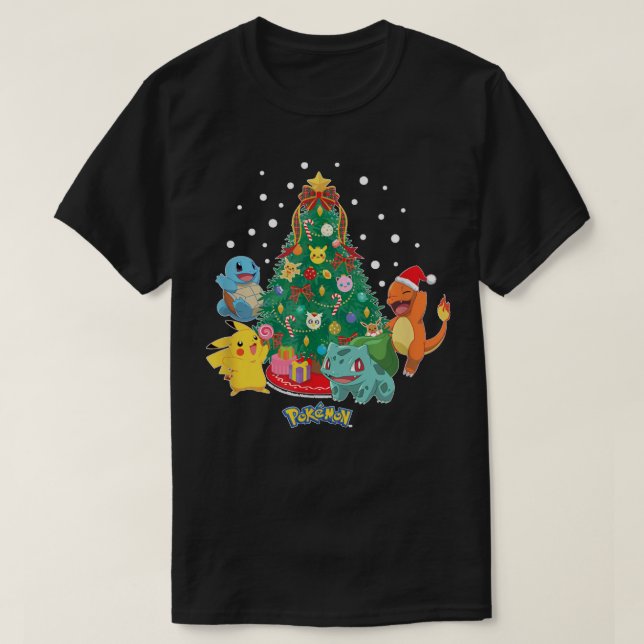 T-shirt Pokémon Noël Pokémon Noël (Design devant)