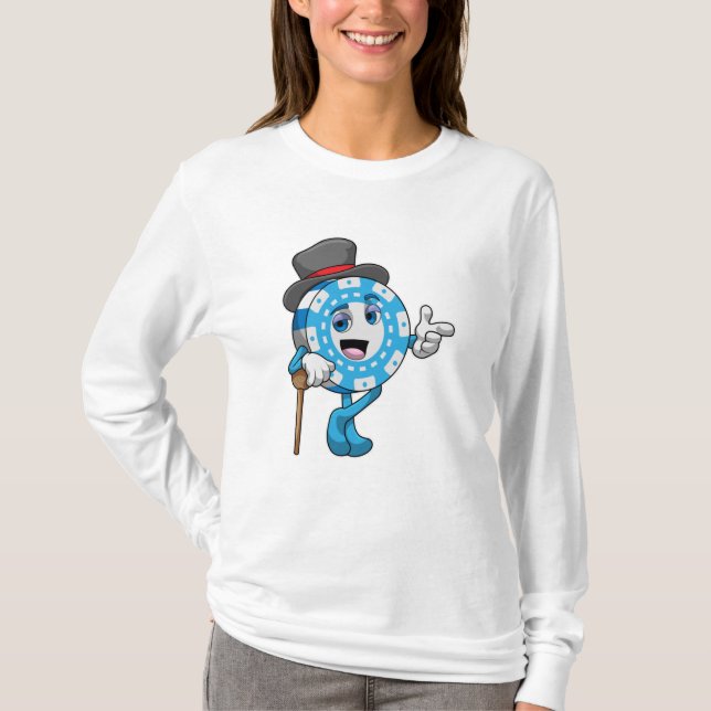 T-shirt Poker avec jetons Poker (Devant)
