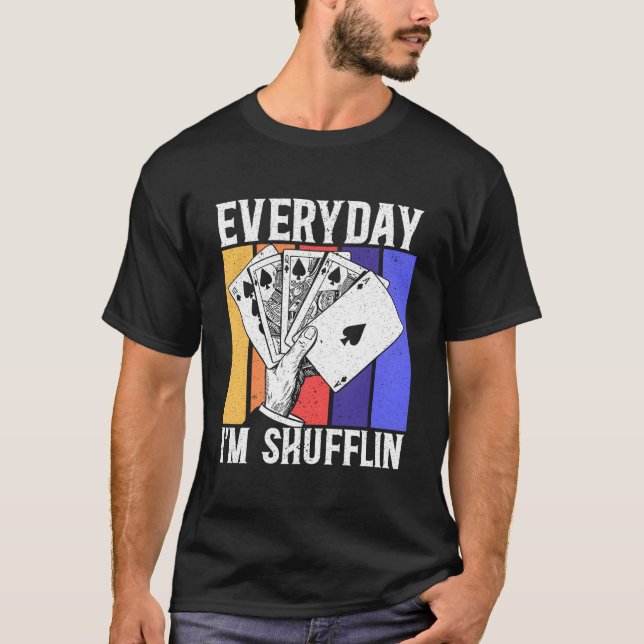 T-shirt Poker Cards Bluffing Casino Player Gambling Poker  (Devant)