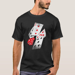T-shirt Poker Casino Playing Cards Dice 8375 PARIS Gagnant