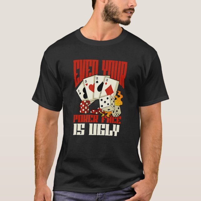 T-shirt Poker Casino Poker Player Gambling Roulette Retire (Devant)