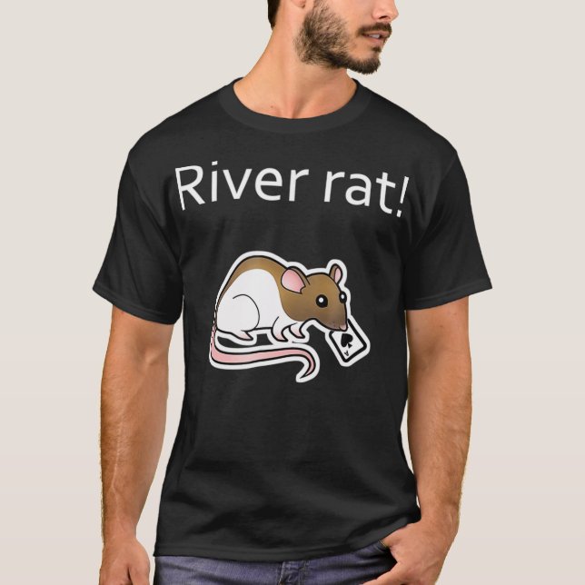 T-shirt Poker de rat de rivière  (Devant)