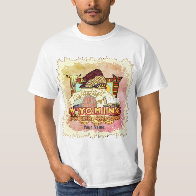 T-shirt Poker du Wyoming (Devant)