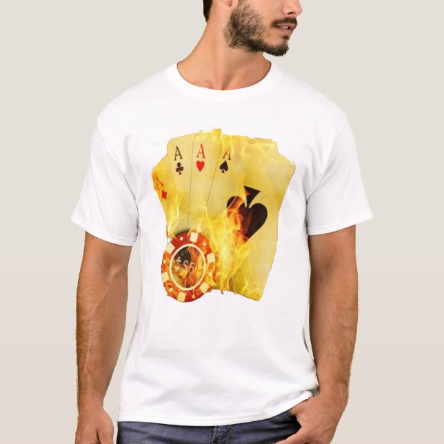 T-shirt Poker en feu (Devant)
