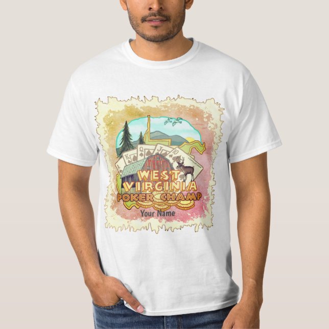 T-shirt Poker en Virginie-Occidentale (Devant)