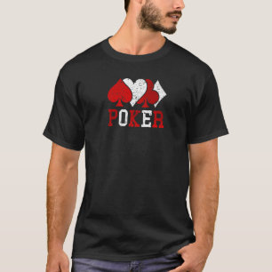 T-shirt Poker Enseignes Pique Cœur Carreau Trèfle Poker Vi