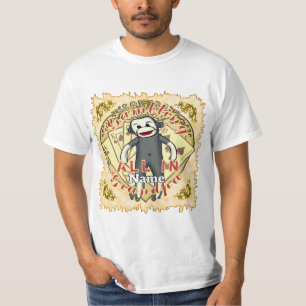 T-shirt Poker Grand-père Singe Chaussette