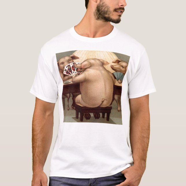 T-shirt Poker Hog : Arkansas Card Shark (Devant)