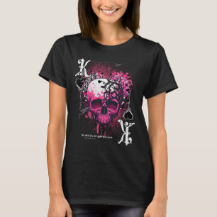 T-shirt Poker Jouer Carte Vêtements Roi Des Coeurs Crâne