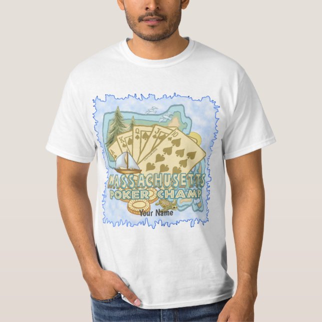 T-shirt Poker Massachusetts (Devant)
