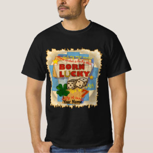T-shirt Poker Né Chanceux