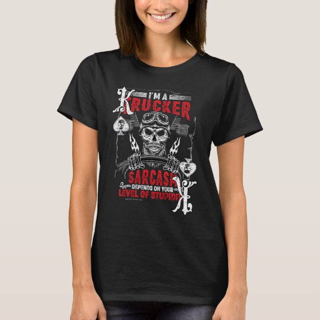 T-shirt Poker Playing Truck Driver Sarcasm Spades King Tru (Devant)