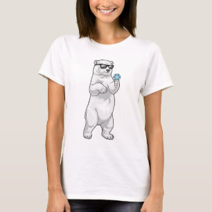 T-shirt Poker Poker Poker jetons Ours Polaire