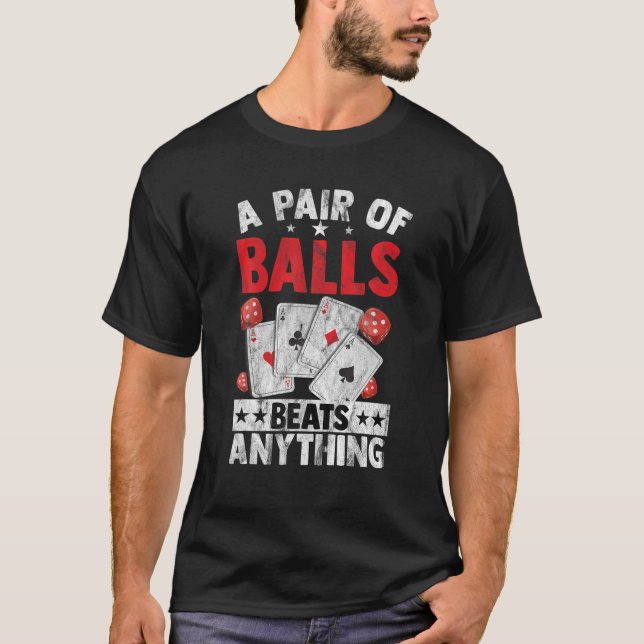 T-shirt Poker T Pik Pot Casino Joueur Bluff Ace Royal F (Devant)
