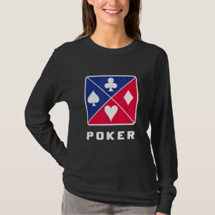 T-shirt Poker Texas Holdem Omaha Casino Cartes Cartes Cart