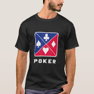 T-shirt Poker Texas Holdem Omaha Casino Cartes Cartes Cart