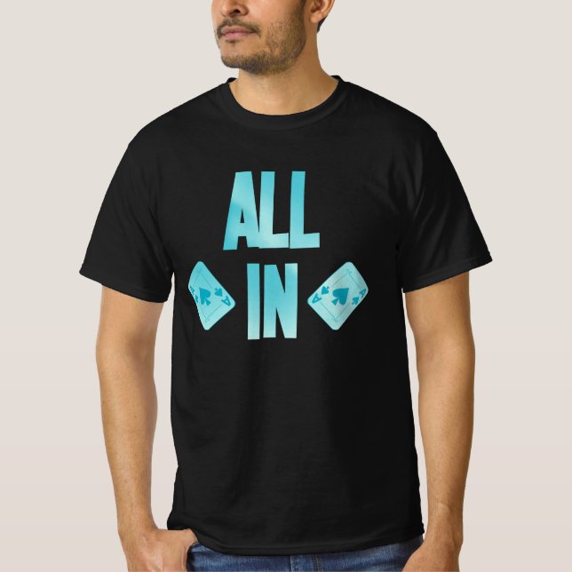 T-shirt Poker TOUT À Karten Pik Texas Holdem (Devant)