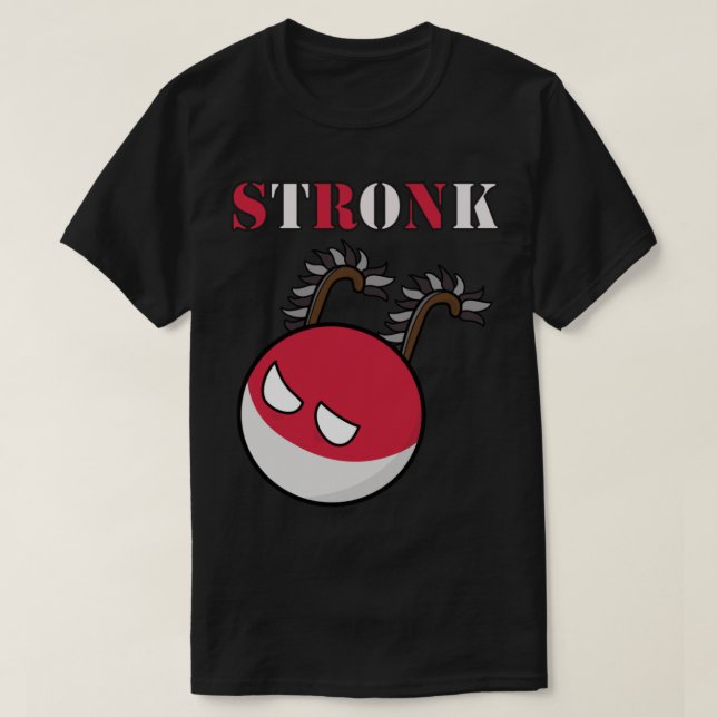T-shirt Polandball - Pologne Stronk avec des ailes Hussar (Design devant)