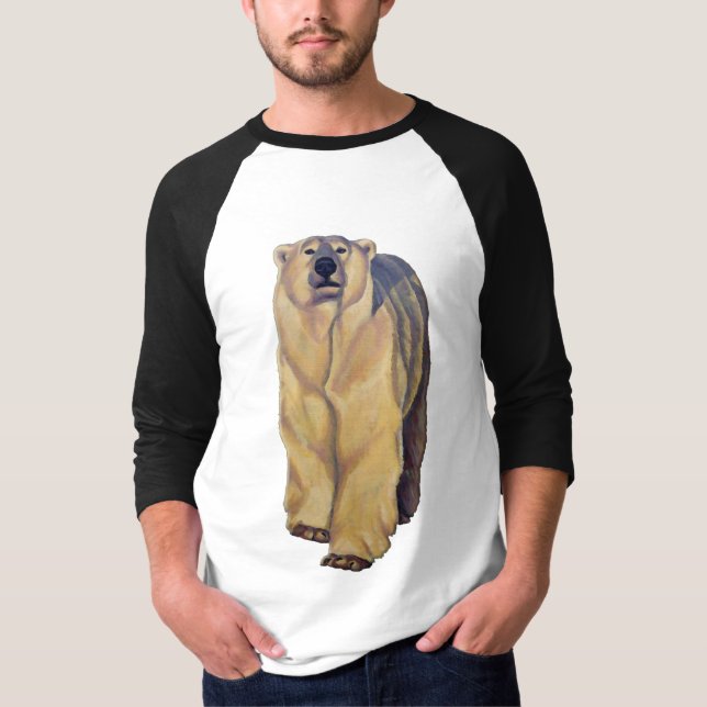 T-shirt Polar Bear Shirts Polar Bear Art Baseball Jersey (Devant)