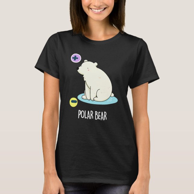 T-shirt Polar Ours Funny Science Pun Dark BG (Devant)
