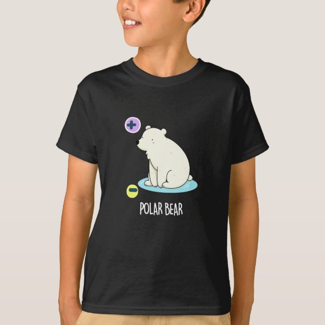 T-shirt Polar Ours Funny Science Pun Dark BG (Devant)