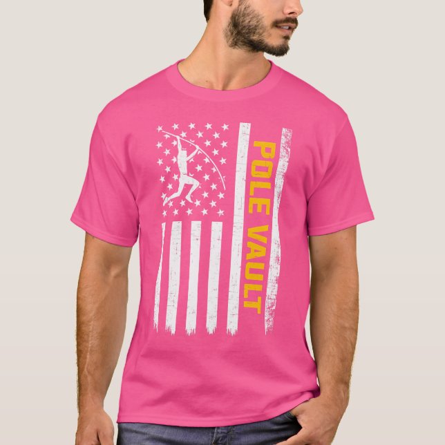 T-shirt Pole Vault American Flag Pole Vault (Devant)
