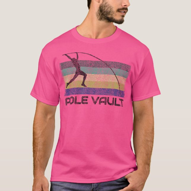 T-shirt Pole Vault et piste s - Grey Retro Fun Pole Vaul (Devant)