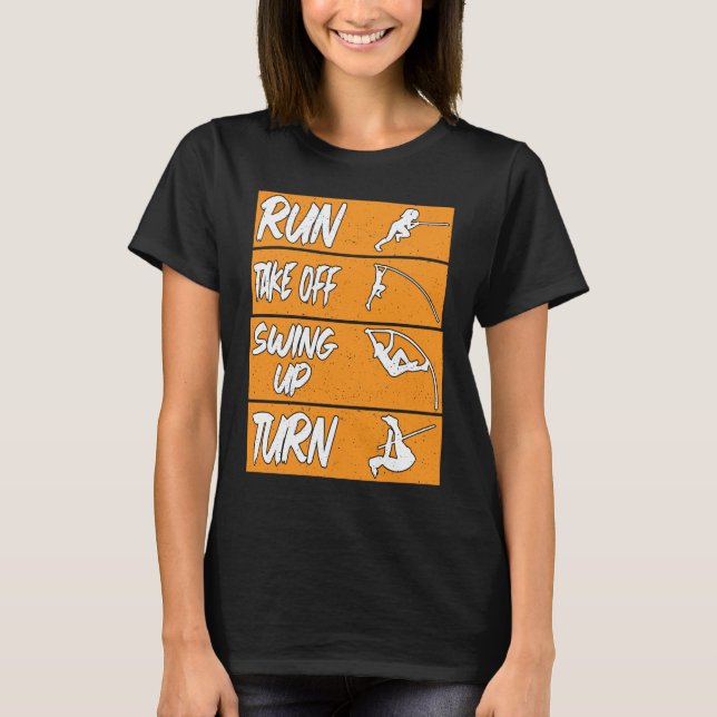 T-shirt Pôle Vault Run Swing Up Pôle Vault (Devant)