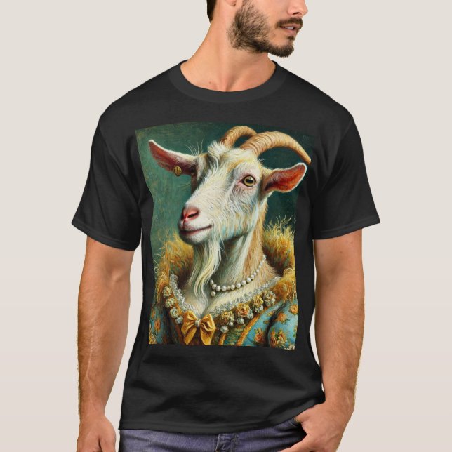 T-shirt Polera Retrato de Cabra  (Devant)