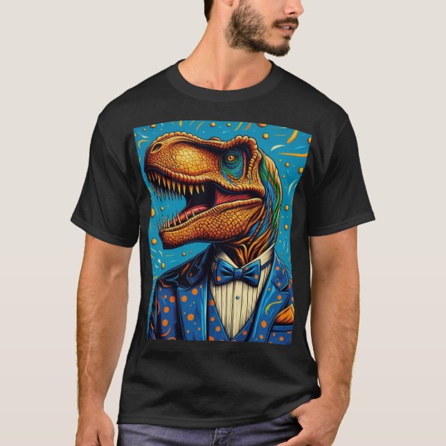 T-shirt Polera Retrato  Dinosaurio (Devant)