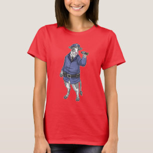 T-shirt Police à lampe-torche de la vache
