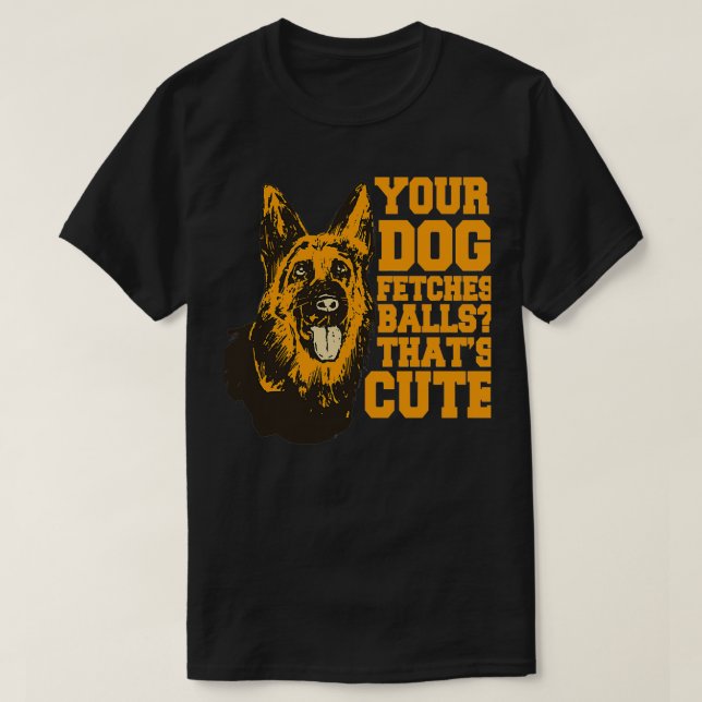 T-shirt Police Chien K9 Officier Berger allemand Votre Chi (Design devant)