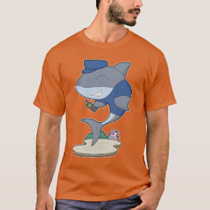 T-shirt Police de microphone de la police de requins