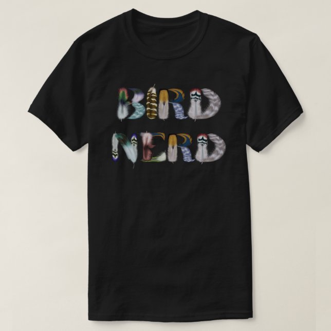 T-shirt Police de plume : Ballot d'oiseau (Design devant)