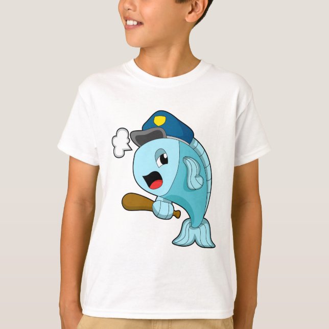 T-shirt Police des poissons casquette de police (Devant)