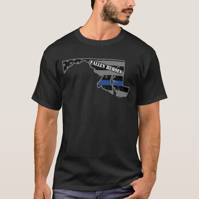 T-shirt Police du comté de Baltimore de police d'état du (Devant)