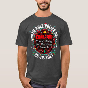 T-shirt Police du Pôle Nord Dépôt Soeur négociée pour Noël
