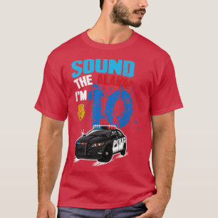 T-shirt Police Enfants 10e anniversaire Garçon Son Alarme
